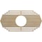 Ekena Millwork Chrysler Wood Fretwork Pierced Ceiling Medallion, Hickory, 32"W x 16"H x 8 3/8"ID x 3/8"T CMWP32X16X0375CSHI - alternate 1